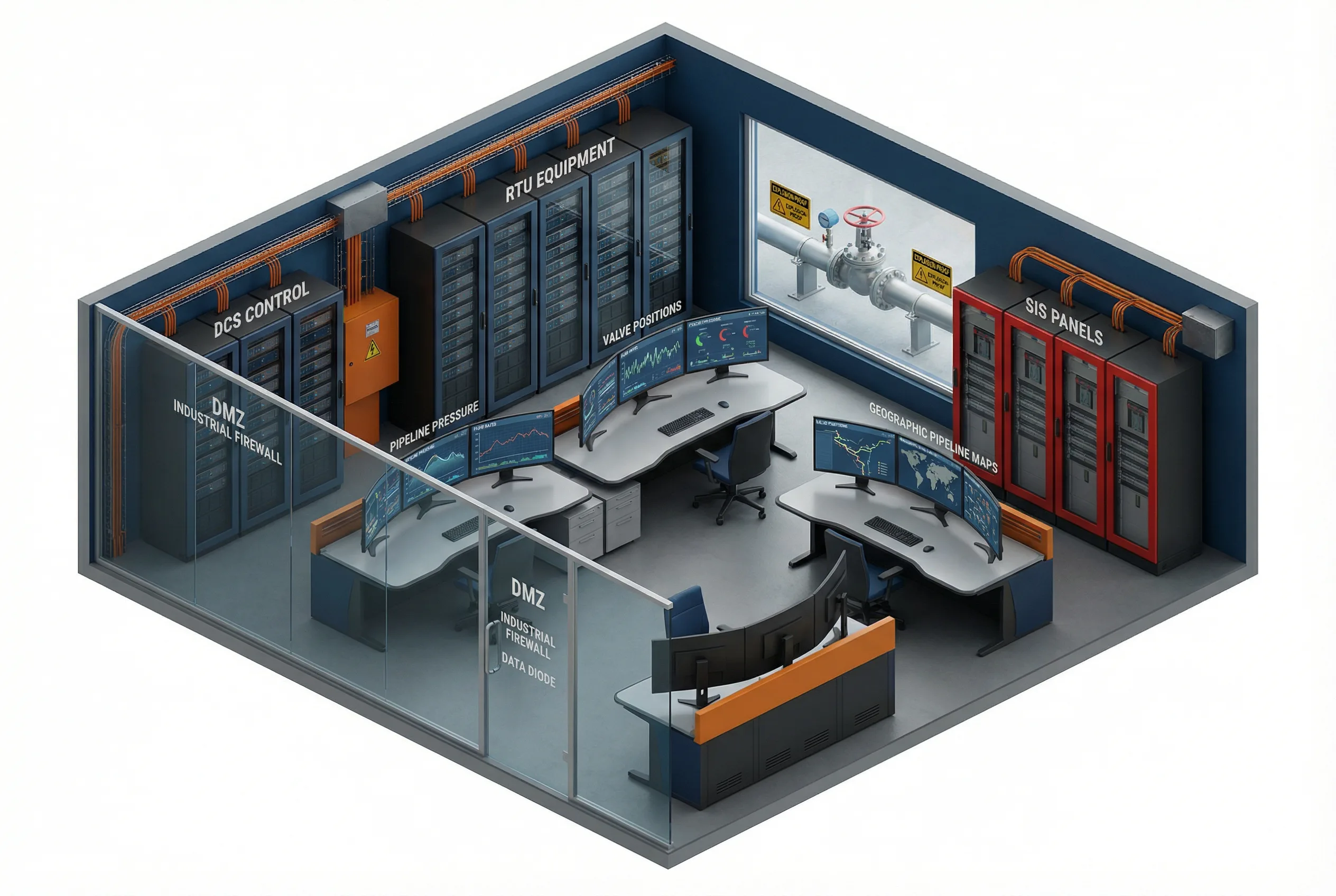 Oil and Gas Pipeline SCADA OT-IT Isolation Deployment